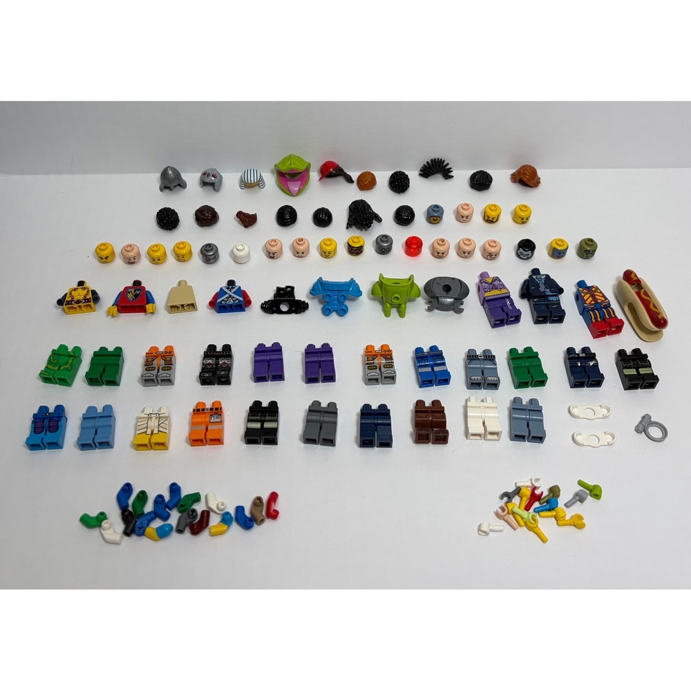 LEGO Minifigure Misc Body Parts Pieces Lot Heads Torsos Legs Hair Accessories